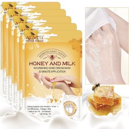 Show details for AL'IVER HAND MASK Honey and Milk (3pac) Picture of AL'IVER HAND MASK Honey and Milk (3pac)